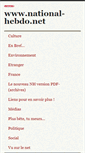 Mobile Screenshot of national-hebdo.net